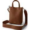 Lands' End Faux Leather Crossbody Bag In Dark Caramel