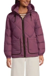 Lands' End Featherfree Insulated Diamond Quilted Jacket In Purple