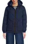 Lands' End Featherfree Insulated Diamond Quilted Jacket In Blue