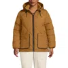 Lands' End Featherfree Insulated Diamond Quilted Jacket In Brown