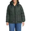 Lands' End Featherfree Insulated Diamond Quilted Jacket In Green