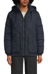 Lands' End Featherfree Insulated Diamond Quilted Jacket In Lunar Gray