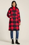 Lands' End Featherfree Insulated Diamond Quilted Maxi Coat In Red