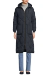 Lands' End Featherfree Insulated Diamond Quilted Maxi Coat In Lunar Gray