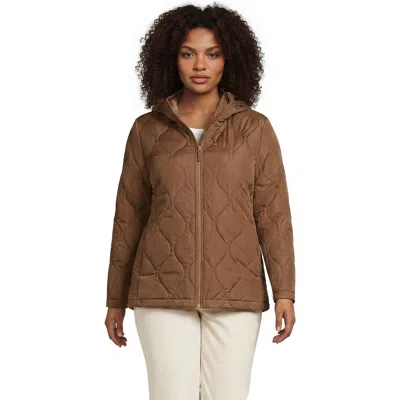 Lands' End Featherfree Insulated Jacket In Honey Beige