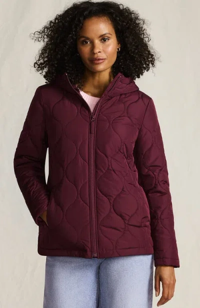 Lands' End Featherfree Insulated Jacket In Burgundy