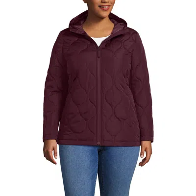Lands' End Featherfree Insulated Jacket In Lush Burgundy