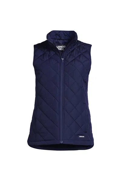 Lands' End Featherfree Insulated Vest In Blue