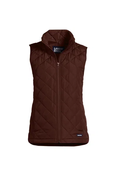 Lands' End Featherfree Insulated Vest In Brown
