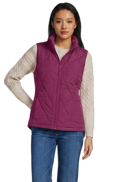 Lands' End Featherfree Insulated Vest In Purple
