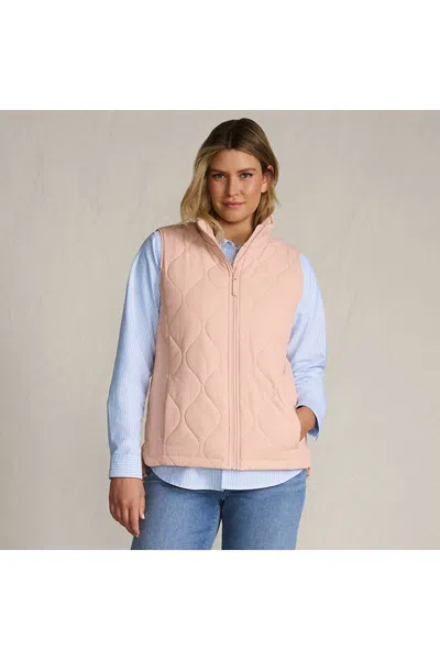 Lands' End Featherfree Quilted Insulated Vest In Pink