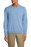 Lands' End Fine Gauge Cashmere Sweater In Cloudy Blue Heather Donegal