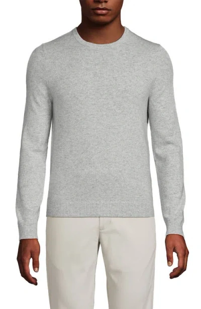 Lands' End Fine Gauge Cashmere Sweater In Misty Gray Heather