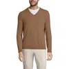 LANDS' END LANDS' END FINE GAUGE CASHMERE V-NECK SWEATER