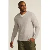 Lands' End Fine Gauge Cashmere V-neck Sweater In Gray