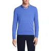 Lands' End Fine Gauge Cashmere V-neck Sweater In Soft Blue Wave
