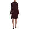 Lands' End Fine Gauge Cotton Fit And Flare Sweater Dress In Brown