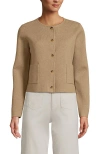 Lands' End Fine Gauge Cotton Milano Blazer Sweater In Neutral