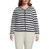 Lands' End Fine Gauge Cotton Milano Blazer Sweater In Multi