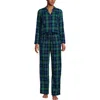 Lands' End Flannel 2 Piece Pajama Set In Multi