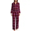 Lands' End Flannel 2 Piece Pajama Set In Multi