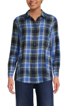 Lands' End Flannel Boyfriend Fit Shirt In Animal Print