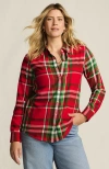 Lands' End Flannel Boyfriend Fit Shirt In Animal Print