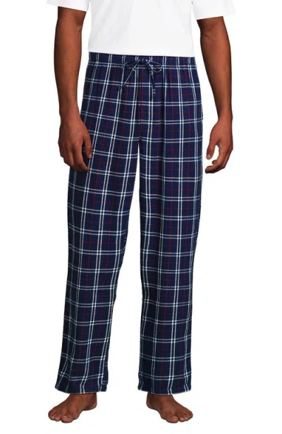 Lands' End Flannel Pajama Pants In Blue