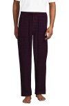 Lands' End Flannel Pajama Pants In Burgundy