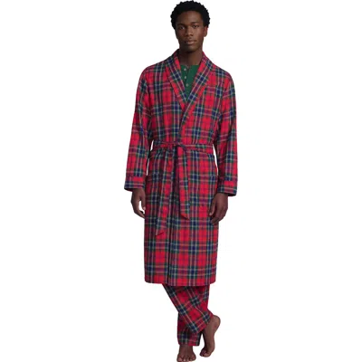 Lands' End Flannel Robe In Pink