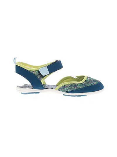 Pre-owned Lands' End Flats In Blue