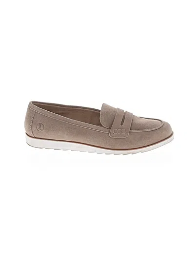 Pre-owned Lands' End Flats In Tan