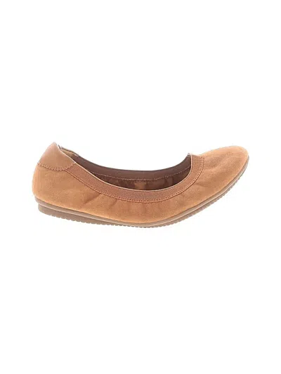 Pre-owned Lands' End Kids'  Flats In Tan