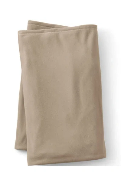 Lands' End Fleece Blanket In Gray