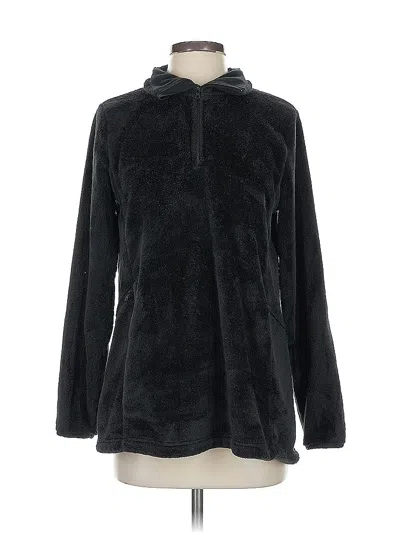 Pre-owned Lands' End Fleece Jacket In Black