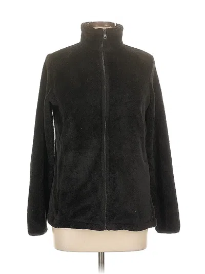 Pre-owned Lands' End Fleece Jacket In Black