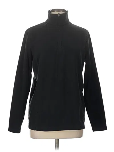 Pre-owned Lands' End Fleece Jacket In Black