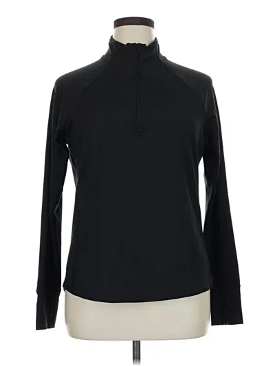Pre-owned Lands' End Fleece Jacket In Black