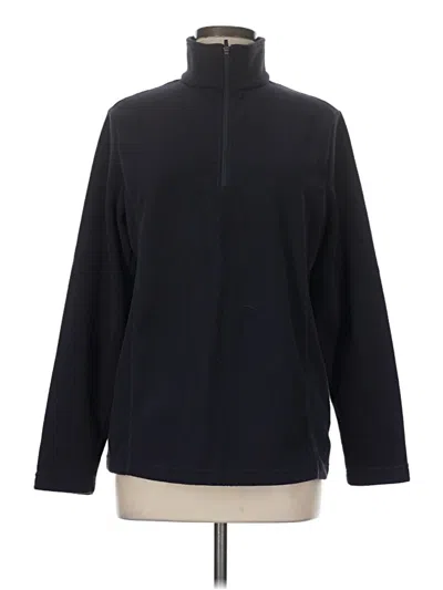 Pre-owned Lands' End Fleece Jacket In Black