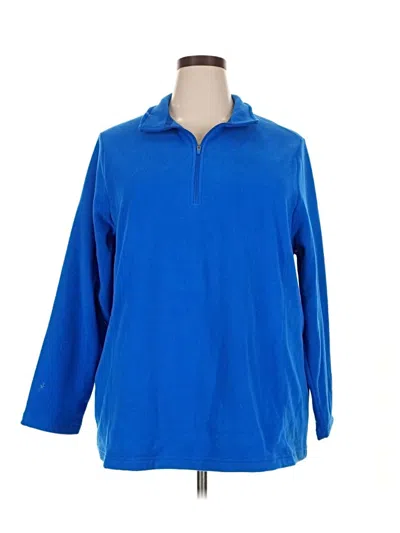 Pre-owned Lands' End Fleece Jacket In Blue