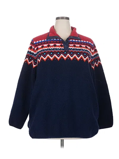 Pre-owned Lands' End Fleece Jacket In Blue