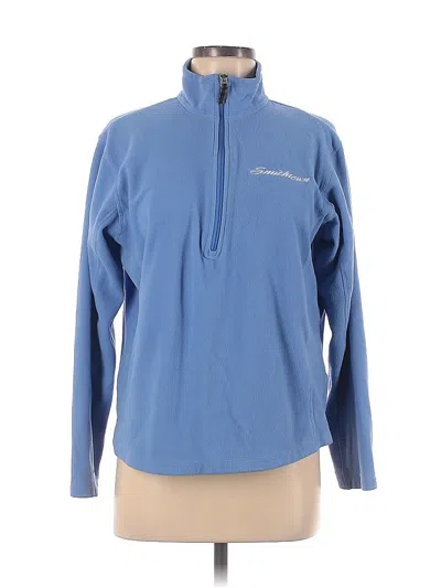 Pre-owned Lands' End Fleece Jacket In Blue