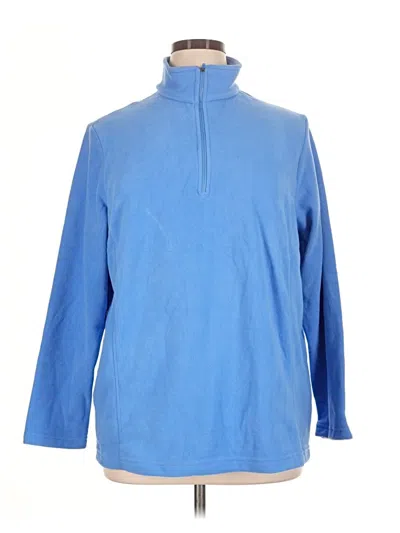 Pre-owned Lands' End Fleece Jacket In Blue