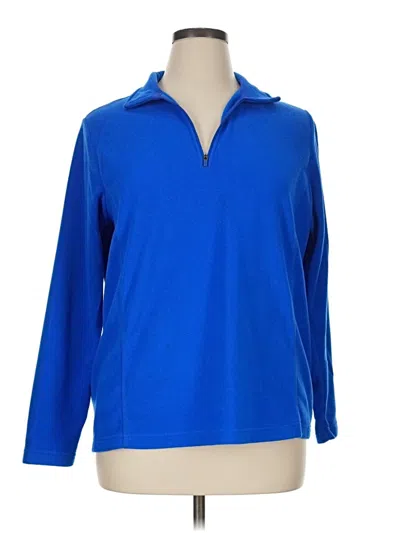 Pre-owned Lands' End Fleece Jacket In Blue