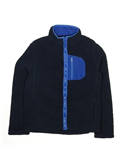 Pre-owned Lands' End Kids'  Fleece Jacket In Blue
