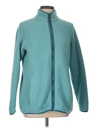 Pre-owned Lands' End Fleece Jacket In Blue
