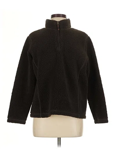 Pre-owned Lands' End Fleece Jacket In Brown