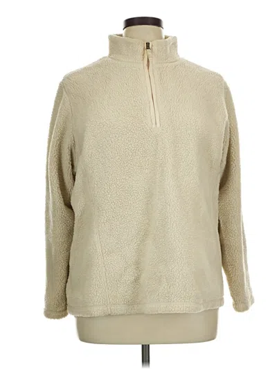 Pre-owned Lands' End Fleece Jacket In Gold