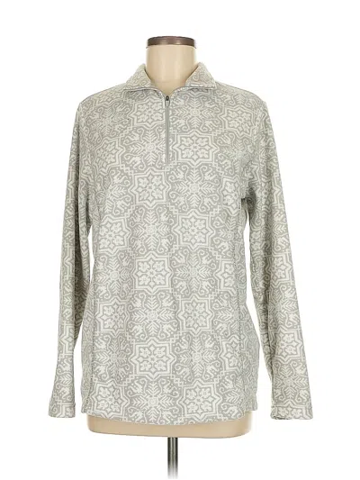 Pre-owned Lands' End Fleece Jacket In Gray