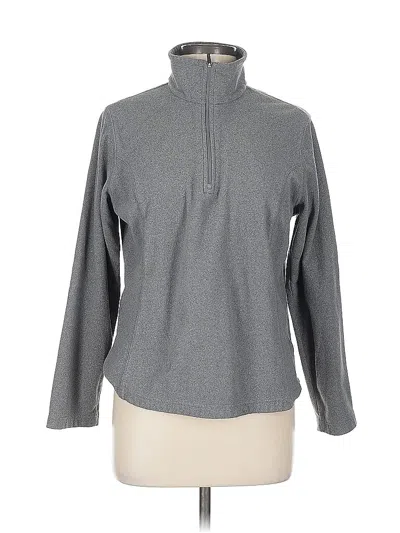 Pre-owned Lands' End Fleece Jacket In Gray